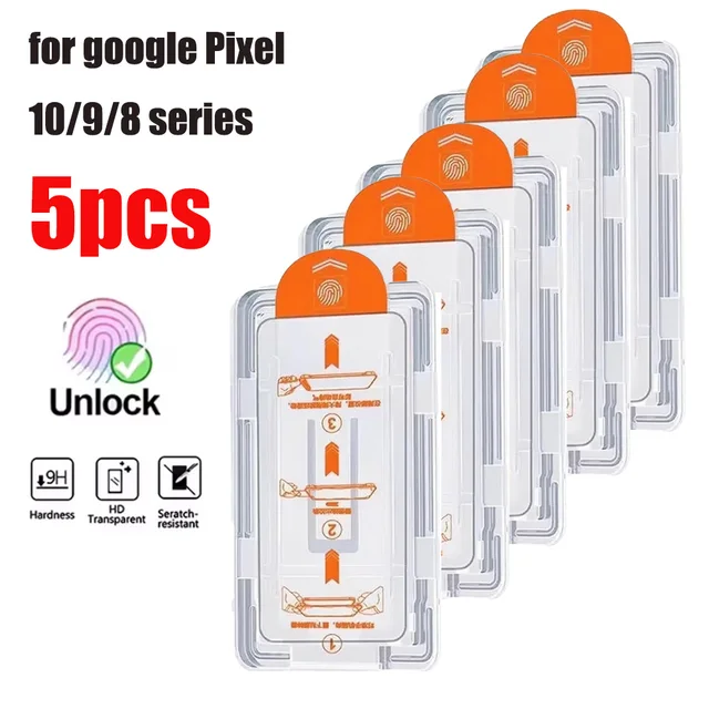 1-5pcs Screen Protector Oleophobic Coating Dust Free For Google Pixel 9 Pro XL 10 Pro XL 8 Pro 9A 8A 7A 6A HD Installation Tool 1