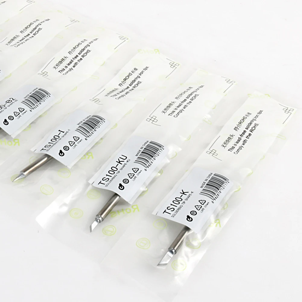 

TS100 Soldering Iron Tips TS-B2/BC2/BC3/C/C1/D24/I/ILS/JL02/K/KU Lead-Free Welding Tips Head Soldering Station Tools