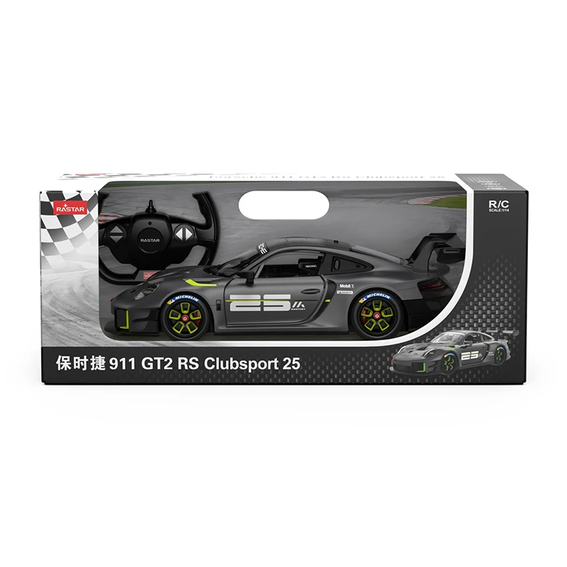 Rastar 1:14 Porsche 911 GT2 RS Clubsport 25 Supercars 4.8V 600mAh Battery 2.4G Remote Control Car Toys Model For Adults 6