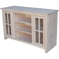 IC International Concepts International Concepts 2 Doors and Two Shelf Entertainment/TV Stand, Unfinished 1