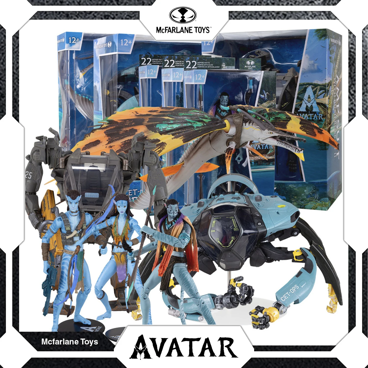 

Игрушки McFarlane Avatar: The Way of Water Movie JAKE SULLY & BANSHEE, роскошный костюм краба, костюм полковника Майлса кворича, Нейтири Amp