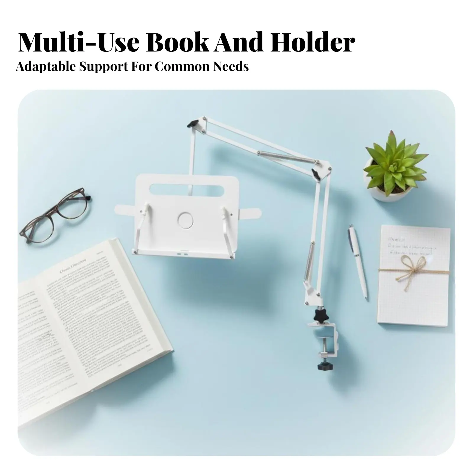 관절형 클램프형 책꽂이 지지대 접이식 디자인 관절형 지지대 마운트 360도 회전 미끄럼 방지 그립