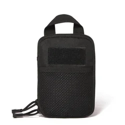 Durable Tactical Nylon Outdoor Waist Bag - Versatile EDC Gear Pouch (Black)