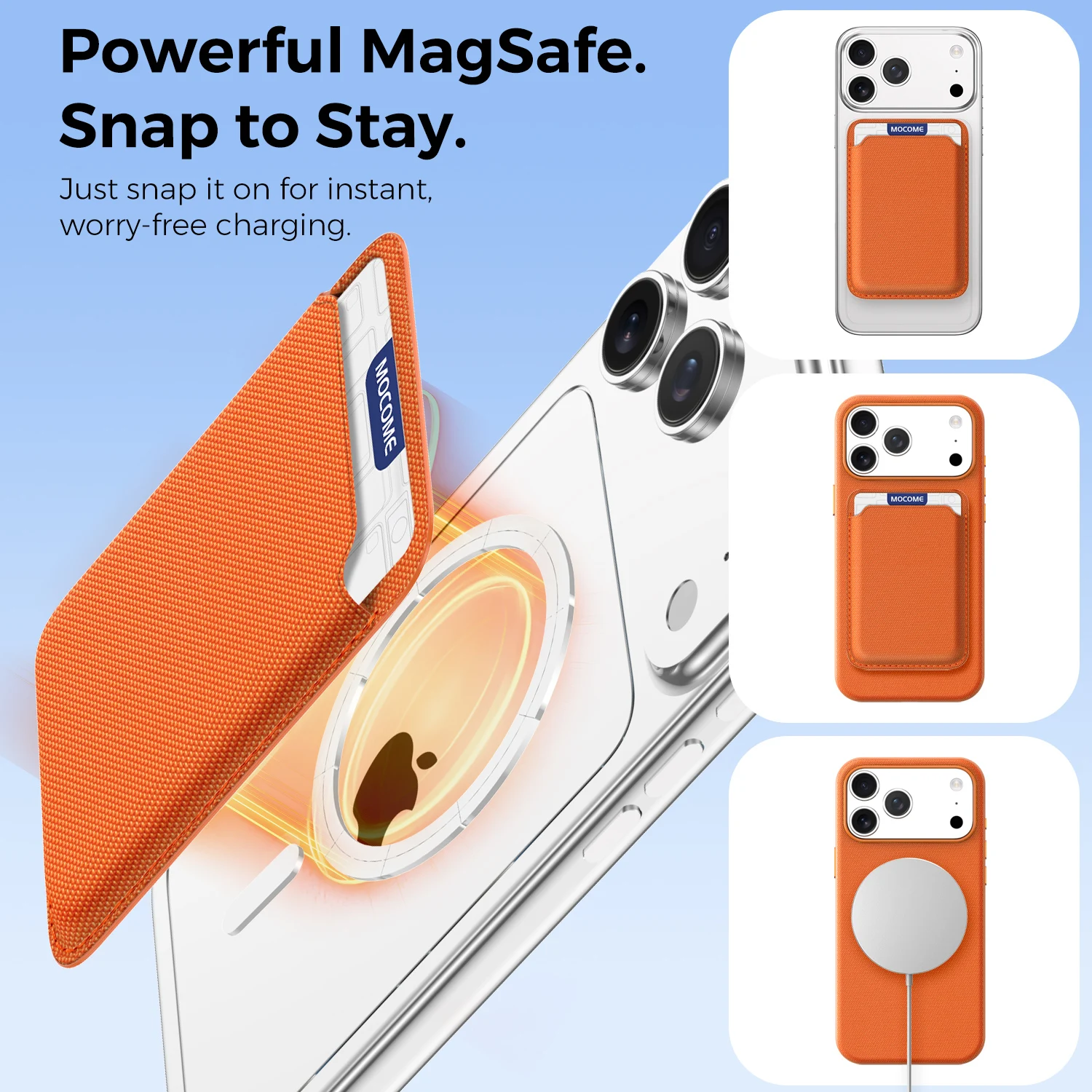 Enhanced MagSafe TechWoven Universal Card Holder with Comfortable Grip and Easy Card Removal