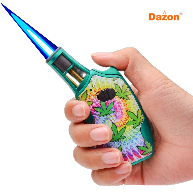 New Spray Gun Lighters Flush Butane Torch Jet Lighters Metal Electronic