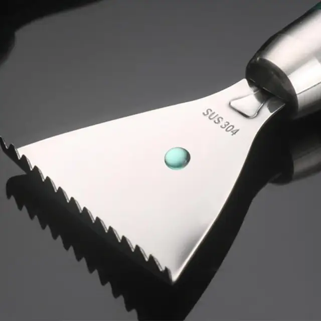 Fish Scale Remover Stainless Steel Fish Scale Scraper Non-Slip ABS Handle Portable Kitchen Accessories Serrated Skin Scraping 5