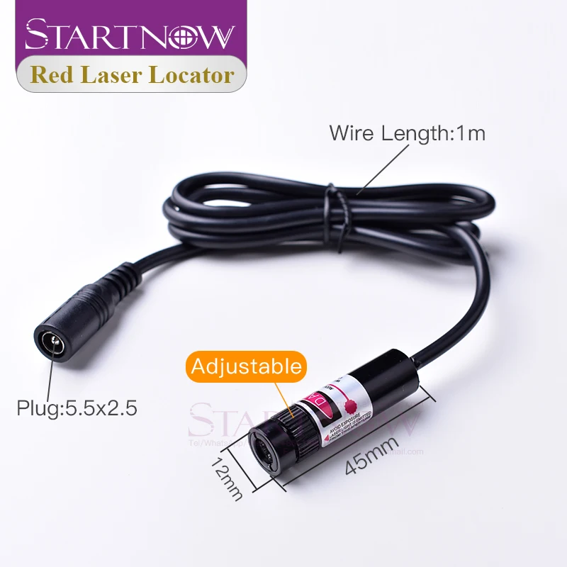Startnow Laser Marker Indicator Set 12x42 635nm 10mw Focusable Beam Cross Red Light Pointer Locator For CNC Woodworking Marking laser engraving machine