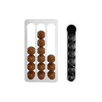 Scaffale portaoggetti per cialde di caffè a parete Scaffale portaoggetti per capsule di caffè compatibile con gli organizzatori di cialde di caffè Dolce Gusto 1