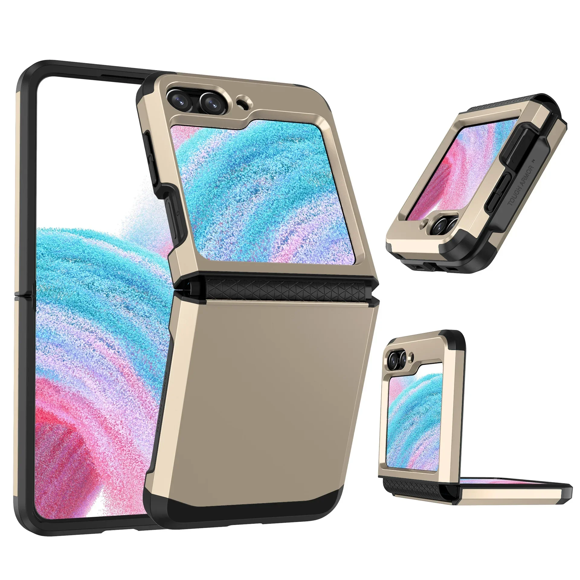 Hinge Integrated Protective Plastic Phone Case - Hard Shell Cover
