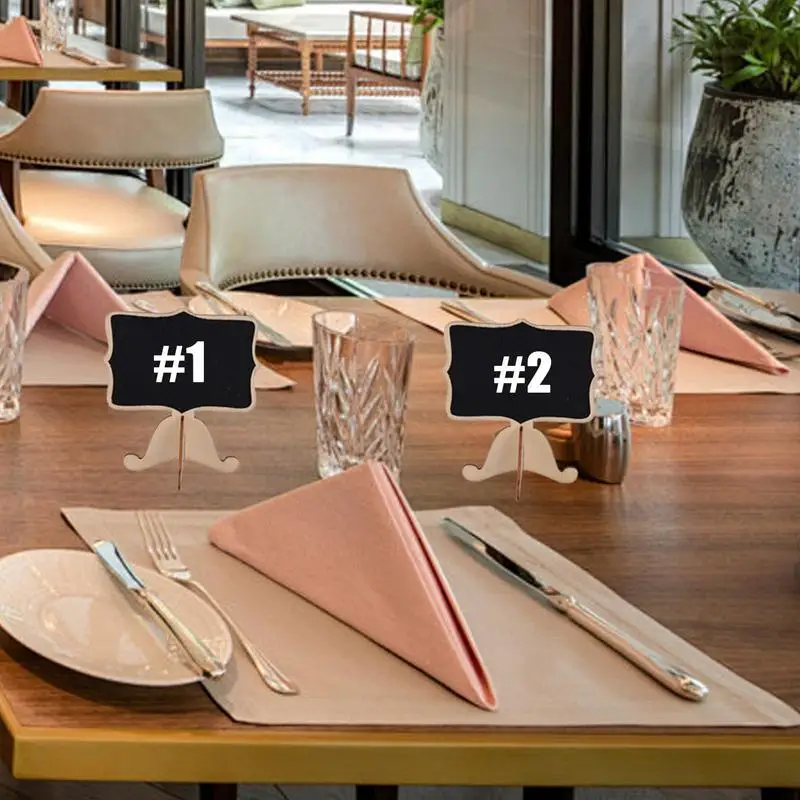 Small Chalkboard Signs With Stand 10pcs Rectangle Chalkboards Blackboard Wooden Table Sign Chalkboard For Table Numbers Message