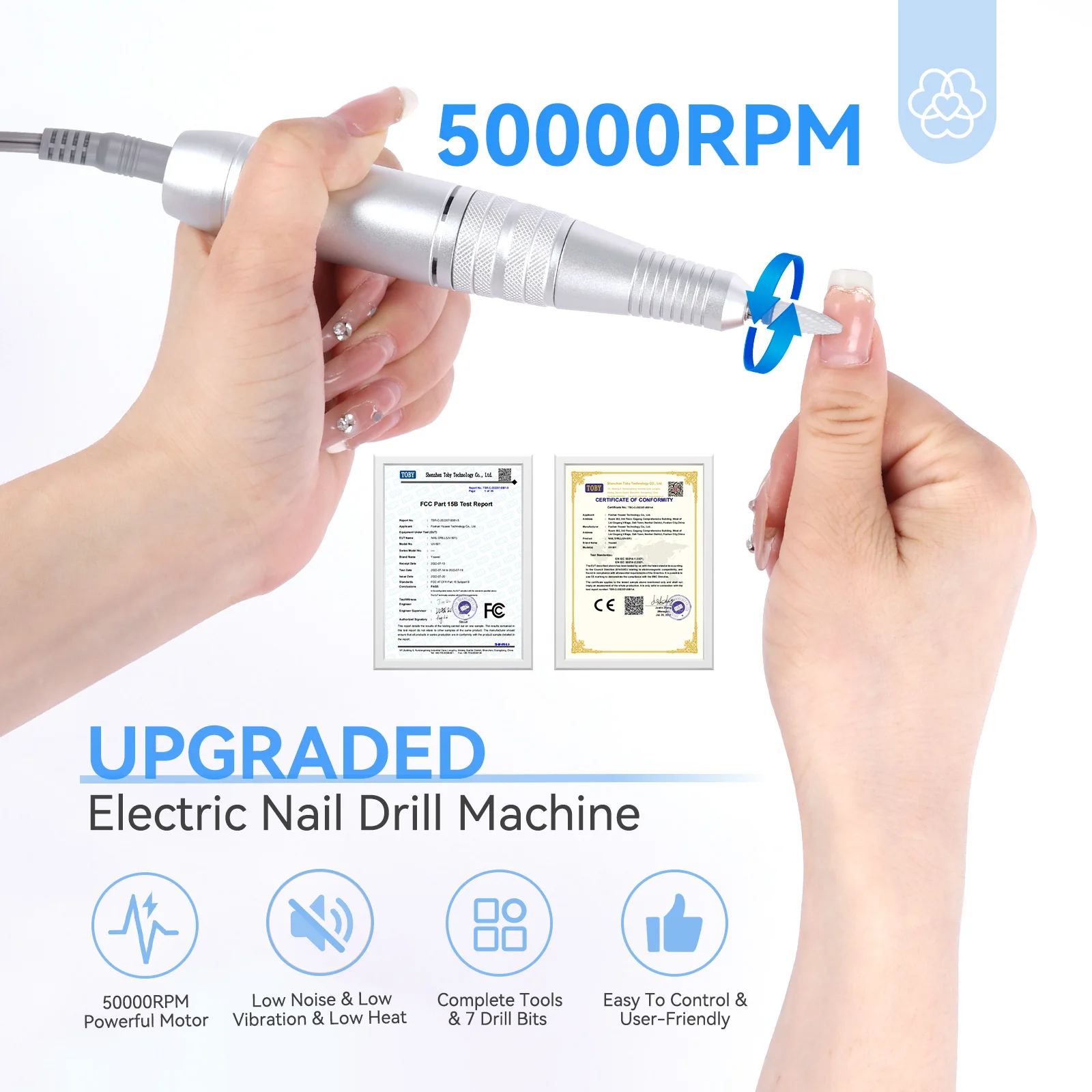 Saviland 50000RPM Electric Nail Drill Machine Kit