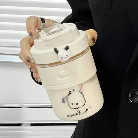 

Sanrio чашка для воды Hellokitty соломенная чашка Kuromi Kawaii аниме кофейная чашка похвалка Мультяшные спортивные удобные аксессуары подарок на день рождения