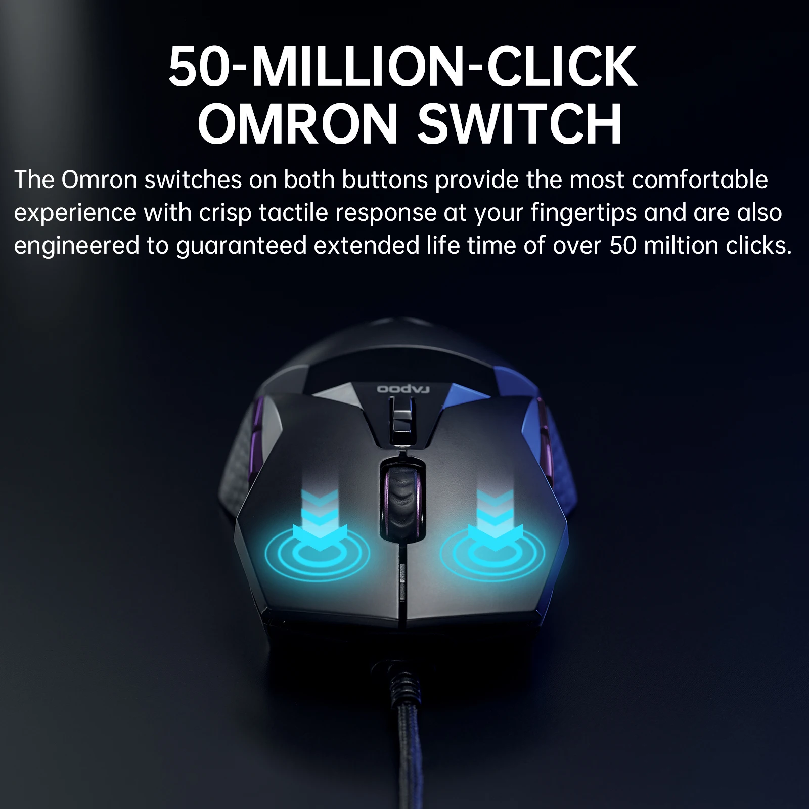 com fio 2.4GHz, 26000DPI RGB Gaming Mouse,