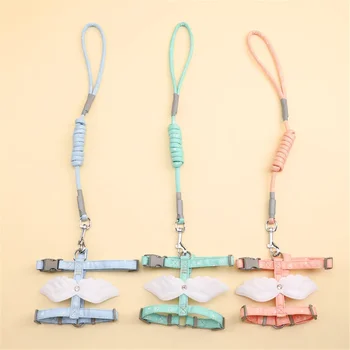 Sweet Angel Wing Cat Harness 120cm Leash Outdoor Cat Dog Harness and Leash Set Water Proof Vest Chest Strap Kitten Accessories 3