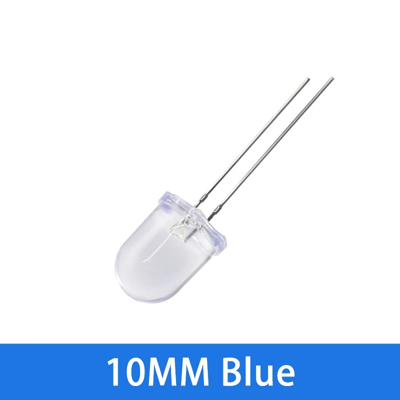 Diodo LED 3,2 V 10mm diodos LED emisores de luz iluminación individual blanco rojo verde azul amarillo para bombillas electrónicas Diy
