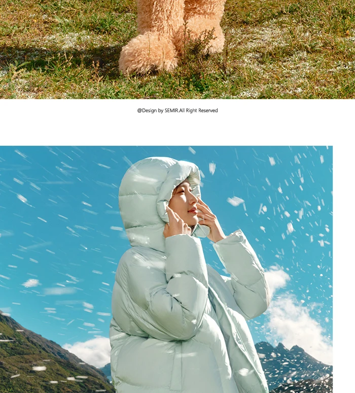 Down Jacket Women Mid-Length Waterproof and Warm Winter Oversize Hooded Versatile Coat