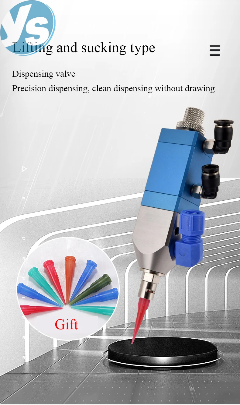 Description Picture 3 of itemHot Sale Dispensing Valve Ejector Type Spray Valve Pneumatic Double Liquid Dispensing Machine Back Suction Alcohol Drip Valve