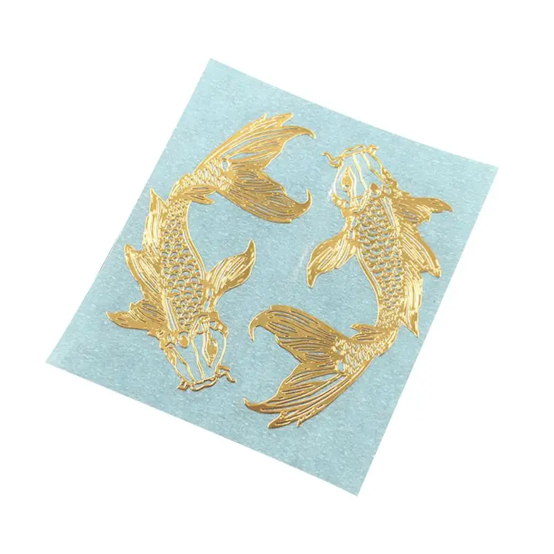 

2Pcs/Pair Golden Carp Fish Epoxy Resin Mold Material Metal Sticker DIY Handmade Jewelry Fillings Decal Accessories for