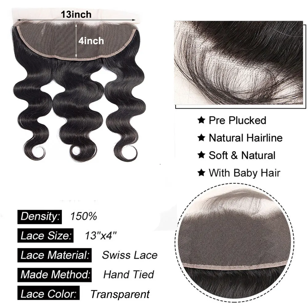 4x4 5x5 6x6 Lace Closure Body Wave Human Hair Transparent 13x4 13x6 Lace Frontal Closure Body Wave Ear To Ear Hair Extensions 4