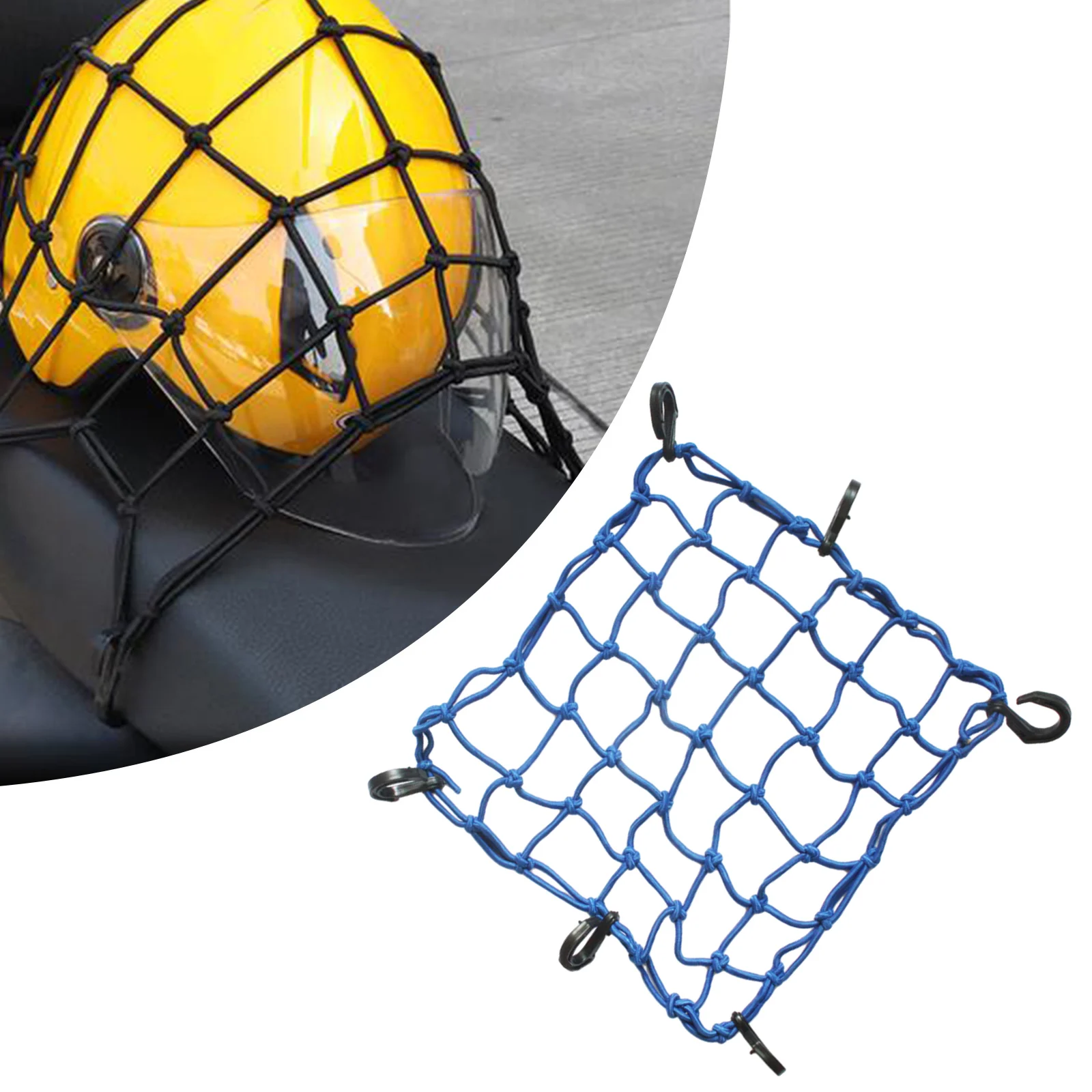 Motorcycle Storage Luggage Mesh Pocket Nets 30x30cm Small Mesh Accessories Elastic Organizer Storage Pouch Stretchable Net motorcycle cargo net motorcycle bungee net motorcycle luggage net