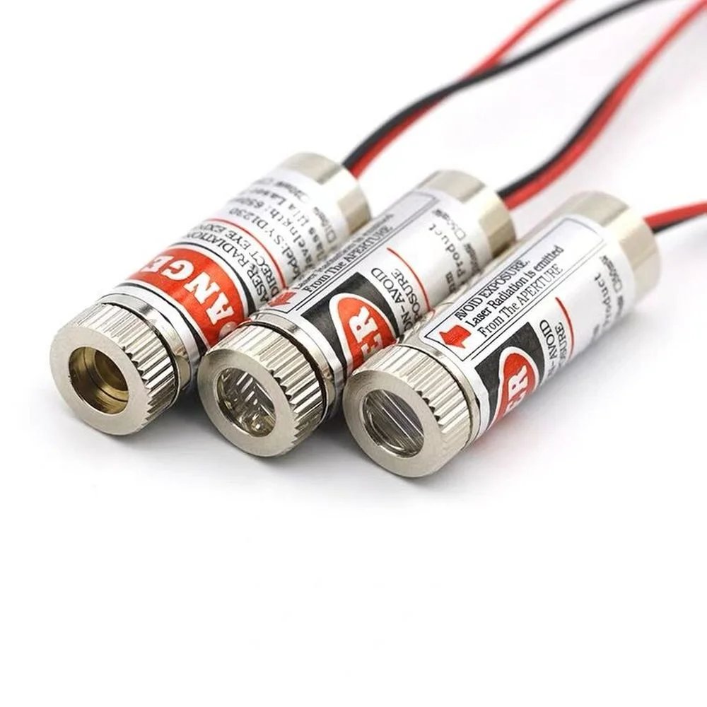 650nm 5mW 레드 포인트/라인/크로스 레이저 모듈 - 유리 렌즈 초점 조절 가능 헤드, 초점 조절 가능 산업용 레이저 다이오드 헤드