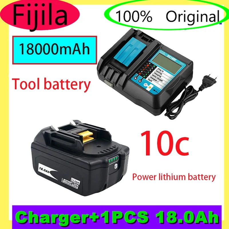 

Tool battery BL1860 Battery 18V 18000mAh Lithium Ion for 18v BL1840 BL1850 BL1830 BL1860B BLXT 4000mAh Charger