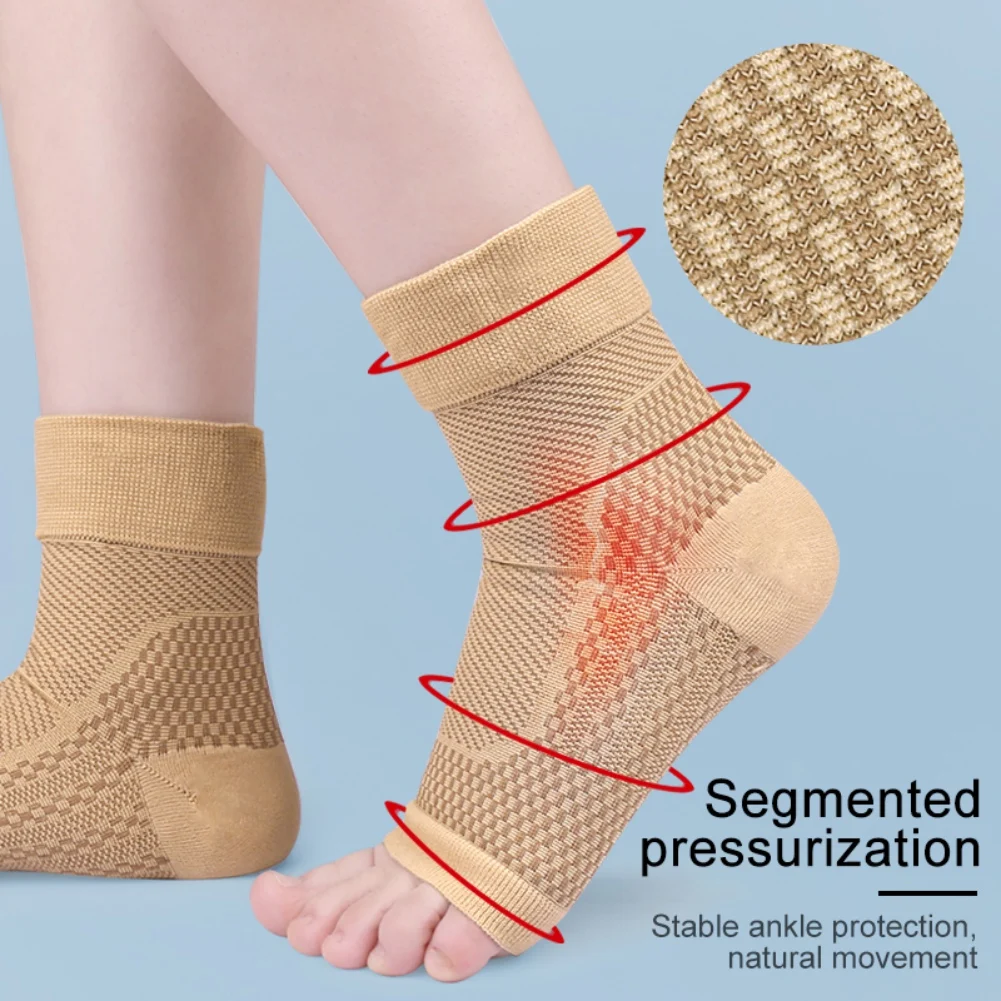 Sports Compression Socks Ankle Support Brace Plantar Fasciitis Socks Ankle  Stabilizer Toeless Sock For Foot Sprain Injury Wraps - AliExpress
