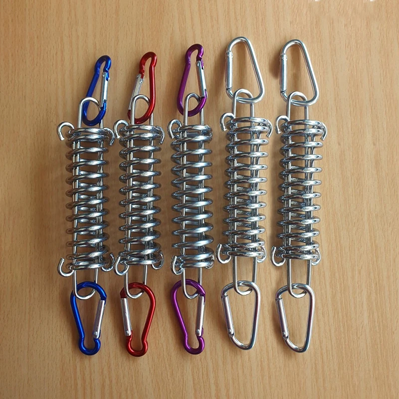 

1PCS Portable Stainless Steel Tent Tension Spring Buckle Canopy Awning Rope Tensioner Outdoor Equipment