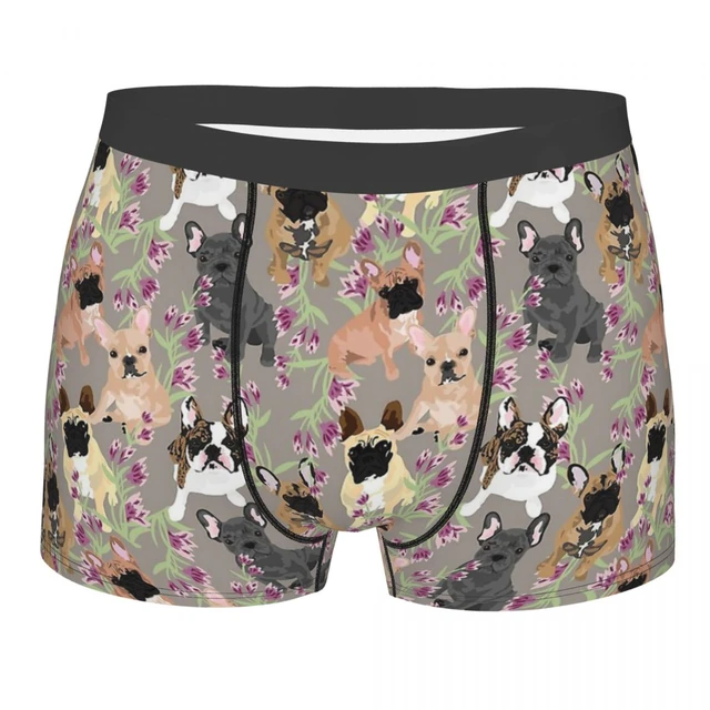 Frenchie Floral French Bulldog Cute Dog Underpants Cotton Panties Man  Underwear Ventilate Shorts Boxer Briefs - AliExpress