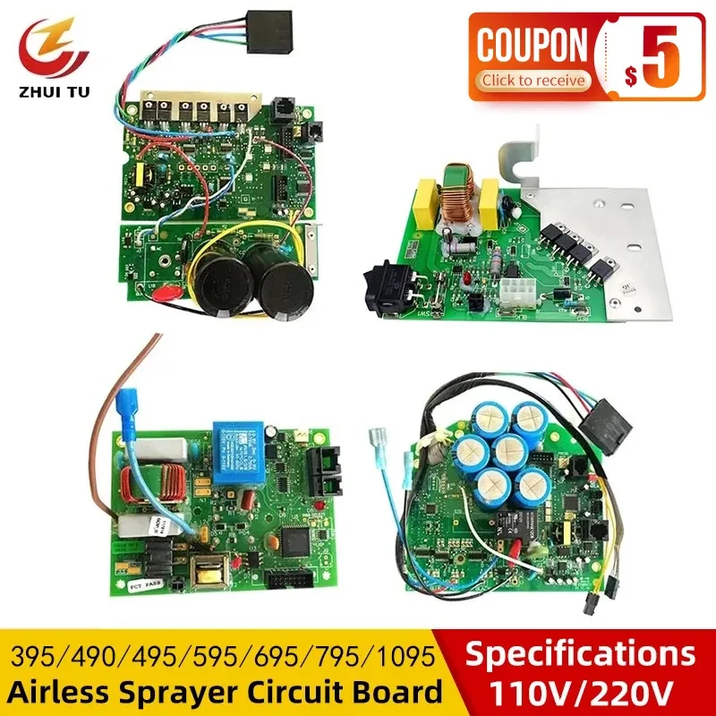 Circuit imprimé d'origine pour pulvérisateur sans air, accessoires de carte mère de moteur, 395, 490, 495, 595, 695, 795/1095, 249052