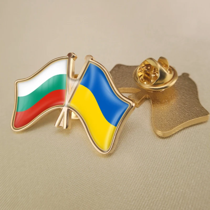 Crossed Flag Pins Bulgaria-Russia Flags Shop