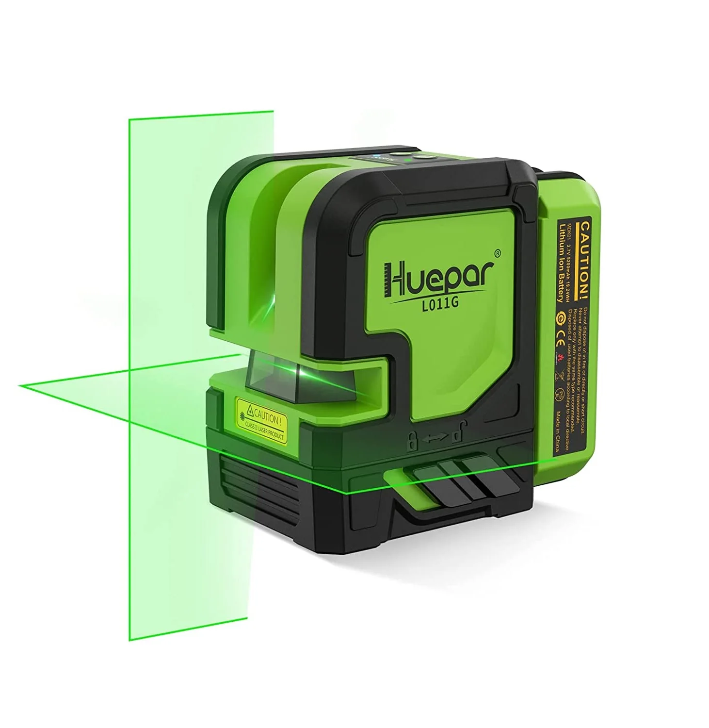 

Huepar L011G Horizontal Vertical Spirit Laser Level Self-Leveling Cross Line Kit With Rechargeable Battery