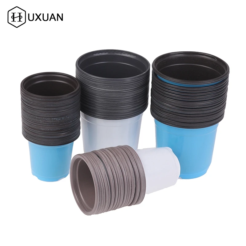 Plastic flower pot 1/10Pcs for succulent plant small flowerpot simple planting seedling pot thickened nursery pots