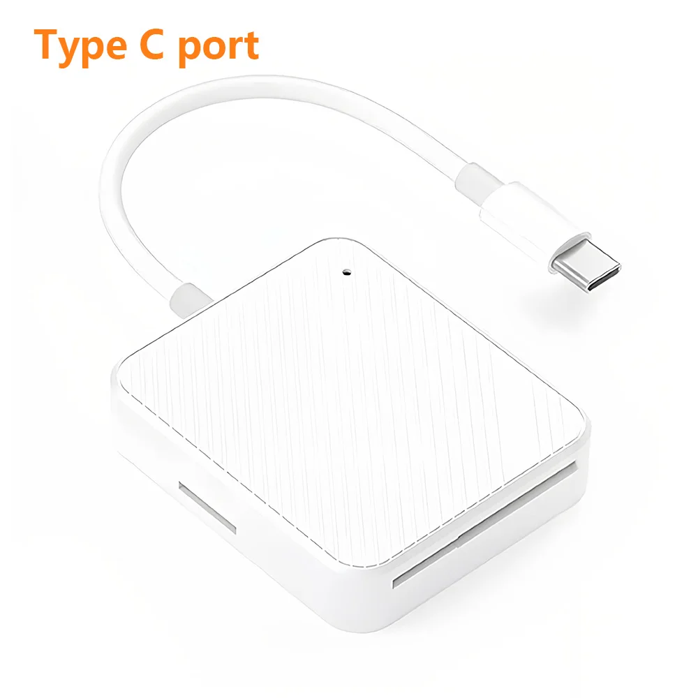 Adaptador de leitor de cartão de memória 4 em 1, tipo c relâmpago, mídia inteligente otg m2 sd sm xd, leitor de cartão para andriod, acessórios para celular