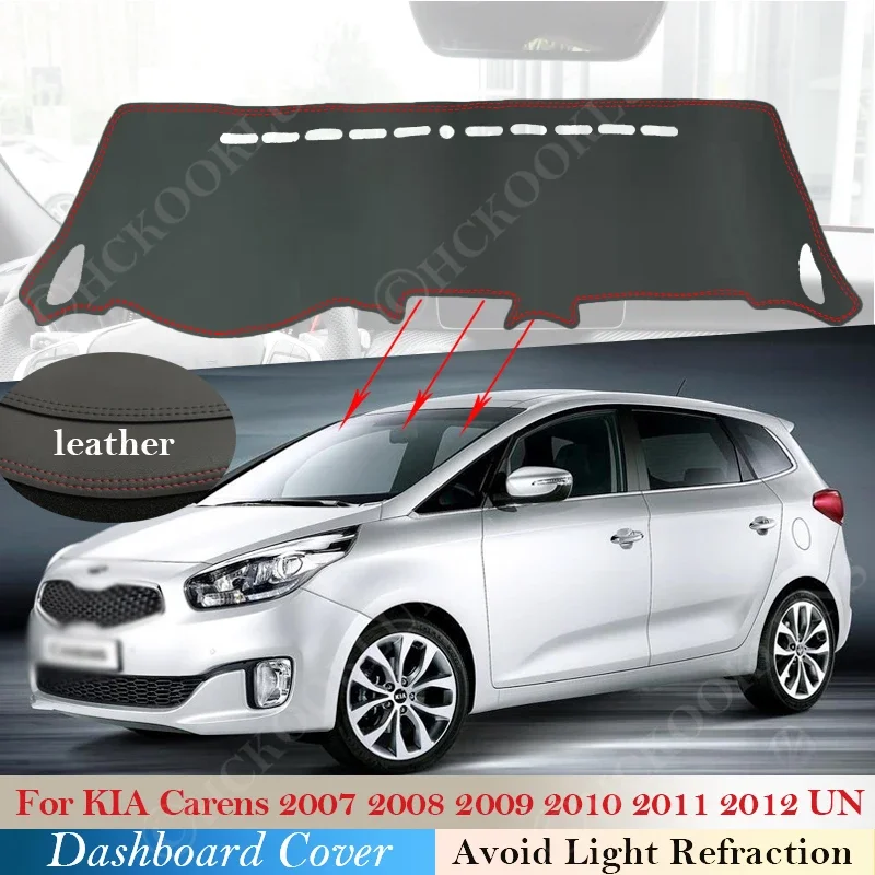 

Искусственная кожа для Kia Carens 2007 ~ 2012 ООН автомобильные аксессуары приборная панель коврик от Солнца Крышка приборной панели защитная накладка 2009 2010 2011
