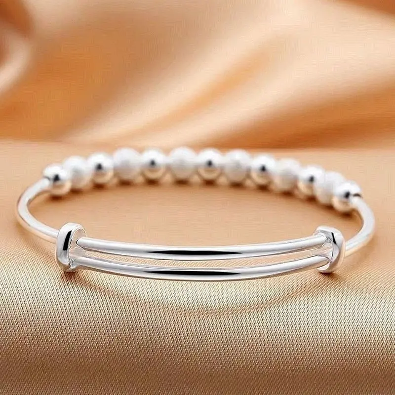 925 Sterling Silver Bracelets Charms Bead Chain Fashion Cute Nice
