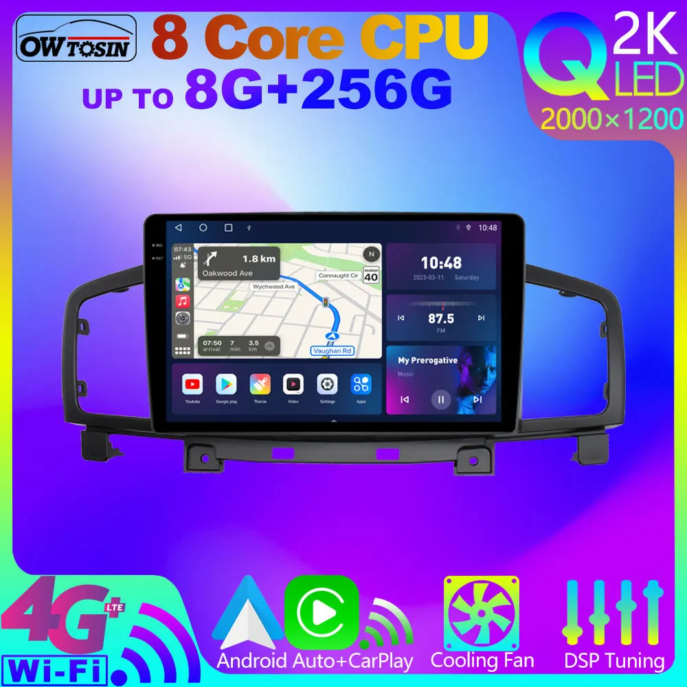 QLED 2K 8Core 8G+256G 2DIN Car Stereo Android Radio Multimedia For