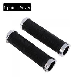 Ergonomic Anti-Slip Bicycle Handlebar Grips for Mountain and BMX Bikes (Silver)