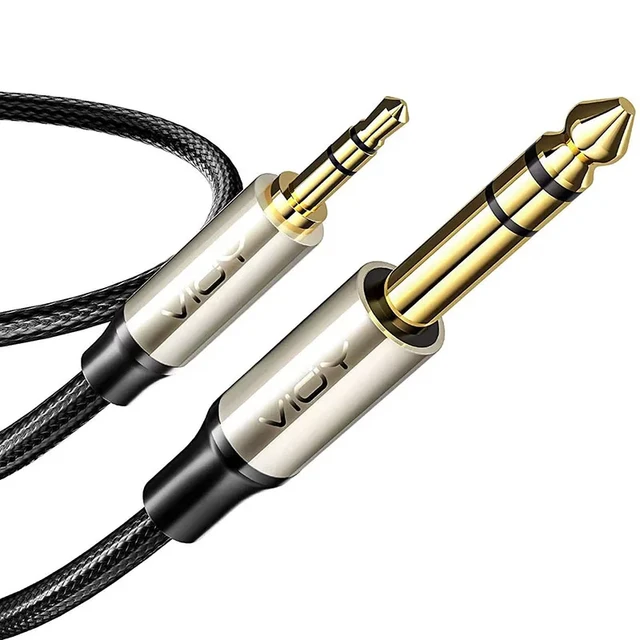 3.5mm to 6.35mm Audio Cable Stereo Audio Cable Jack Stereo Adapter Cable  1/8 1/4 Male for Cellphone Speaker,3m 