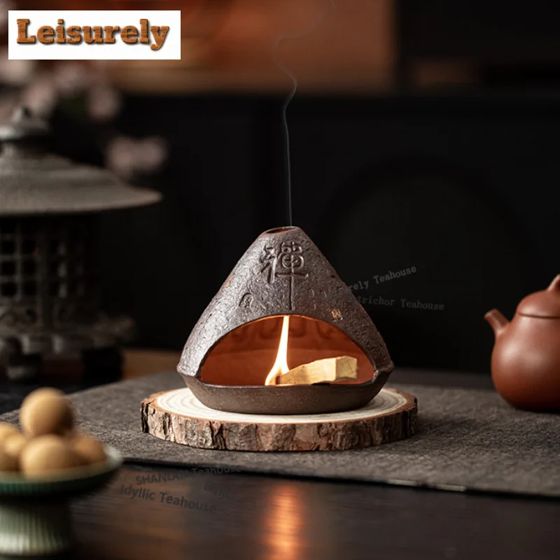 Dunhuang Zen Incense Holder Vintage Diffuser Incense Burners Mosquito Incense Holder Meditation Censer Tea Services Ornaments