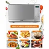 Microwave with 10 Power Levels, 700W with Digital Display, Countertop Microwave with Child Safety Door Lock, Programmable 2