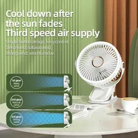 USB Rechargeable Table Fan Clip-on Type Portable Mini Desk Fan 360 Degree Rotation Adjustable Clip-on Fan For Student Dormitory 5