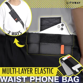 Borsa per telefono in vita elastica da viaggio per esercizi borsa per cintura invisibile per portafoglio borsa per carte portatile porta passaporto organizzatori per esterni