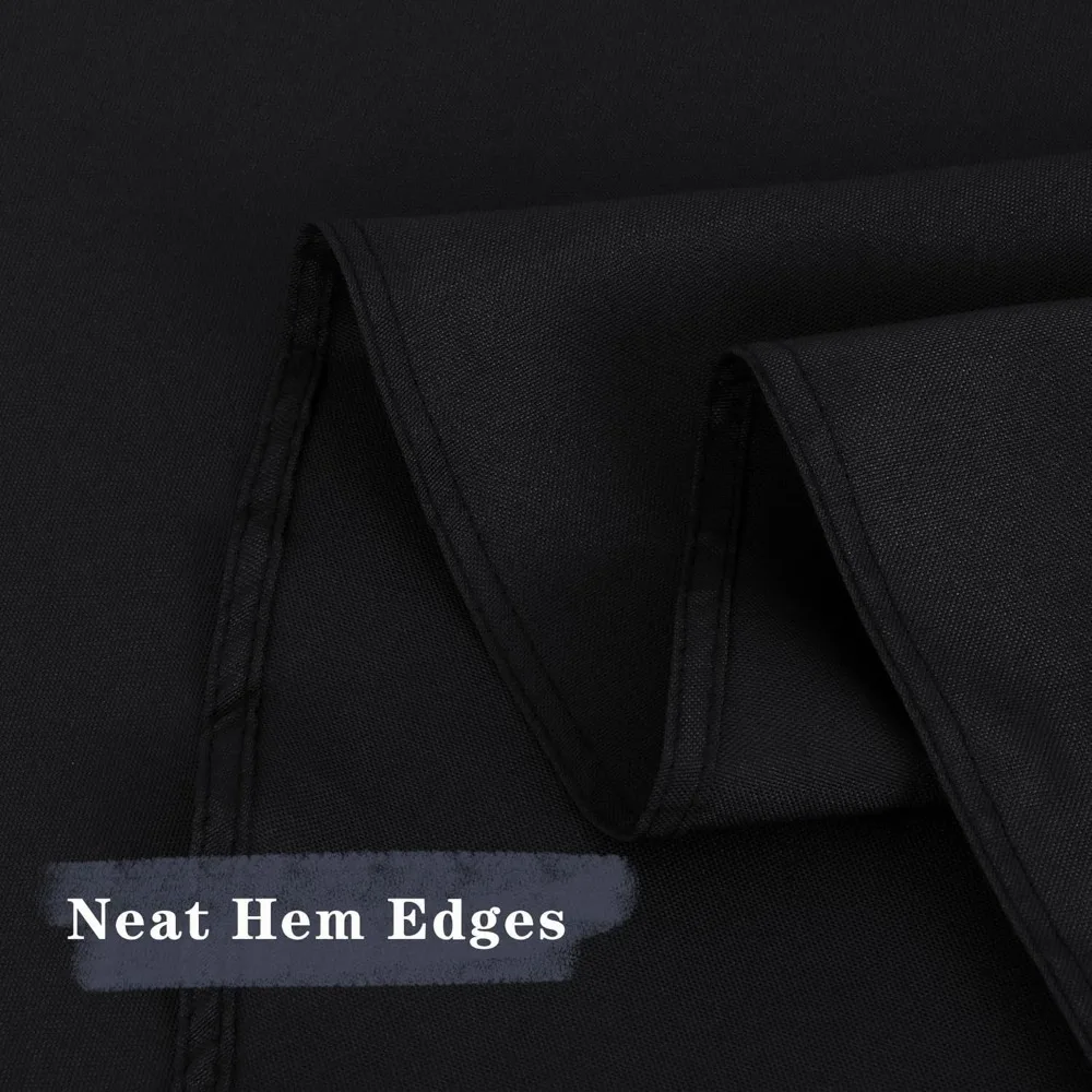 6 Pack Round Tablecloth 108 Inch Black, Stain and Wrinkle Resistant Table Cloth - Washable Polyester Table Cover 3