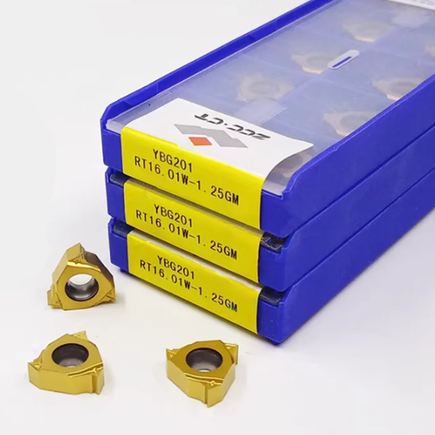 

RT16.01W-1.25GM YBG201/RT16.01N-1.25GM YBG201 RT16.01N RT16.01W ZCC.CT CNC carbide inserts 1.25mm Metric ISO thread 10pcs/box
