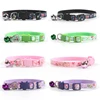 Personalized ID Cat Safety Buckle Puppy Collar Adjustable Custom Nameplate Free Engraving Stainless Steel Nylon Kittens Necklace 5
