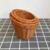 Handwoven Storage Basket Imitation Rattan Storage Tray Wicker Basket Bread Fruit Breakfast Picnic Basket Kitchen Storage Basket 2
