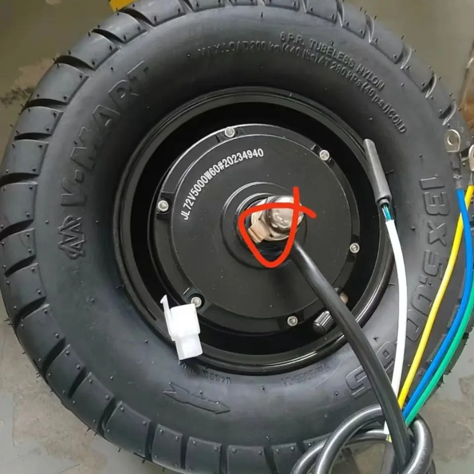 Moteur Roue Scooter électrique JL 4000W/5000W - Pneu 13/14 Pouces Sans Tube - Noir