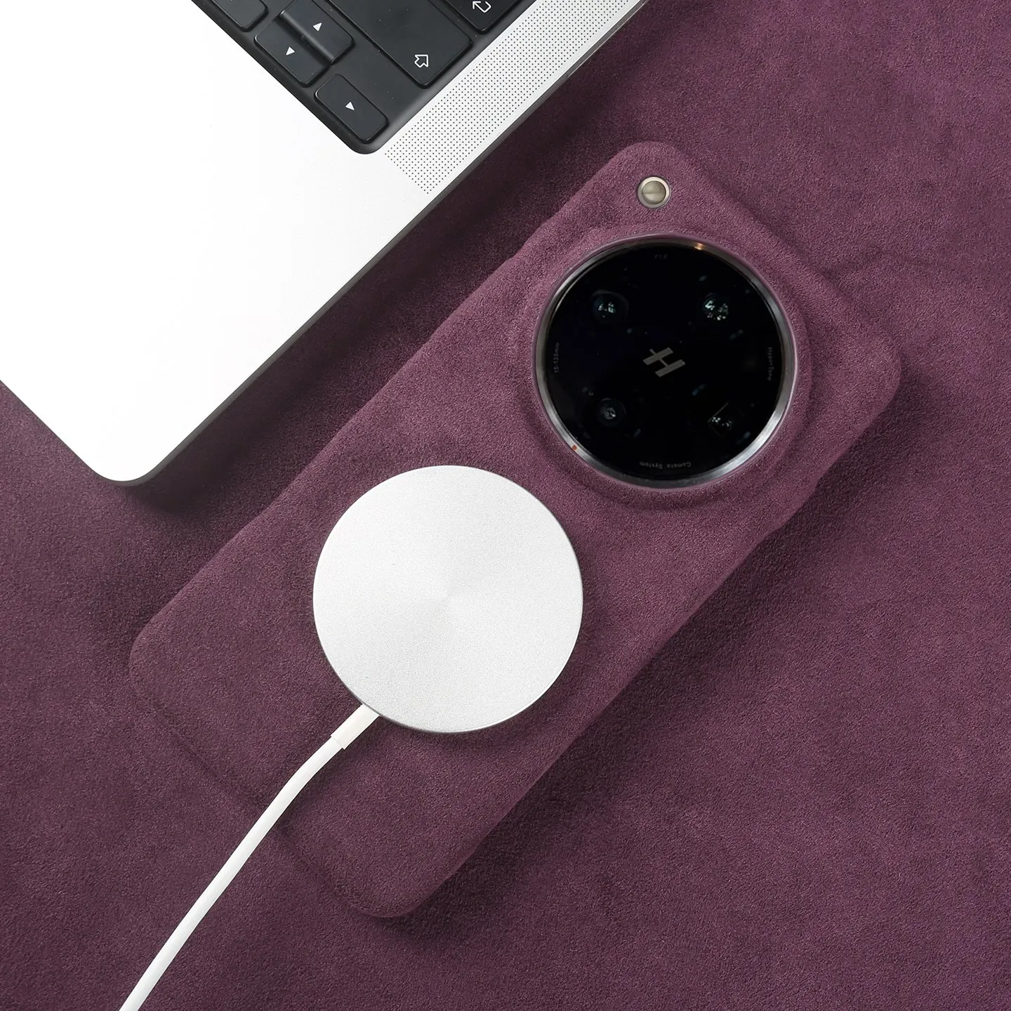 Premium Full Coverage Magnetic Case with Alcantara and Magsafe Compatibility - Supercar Suede Finish