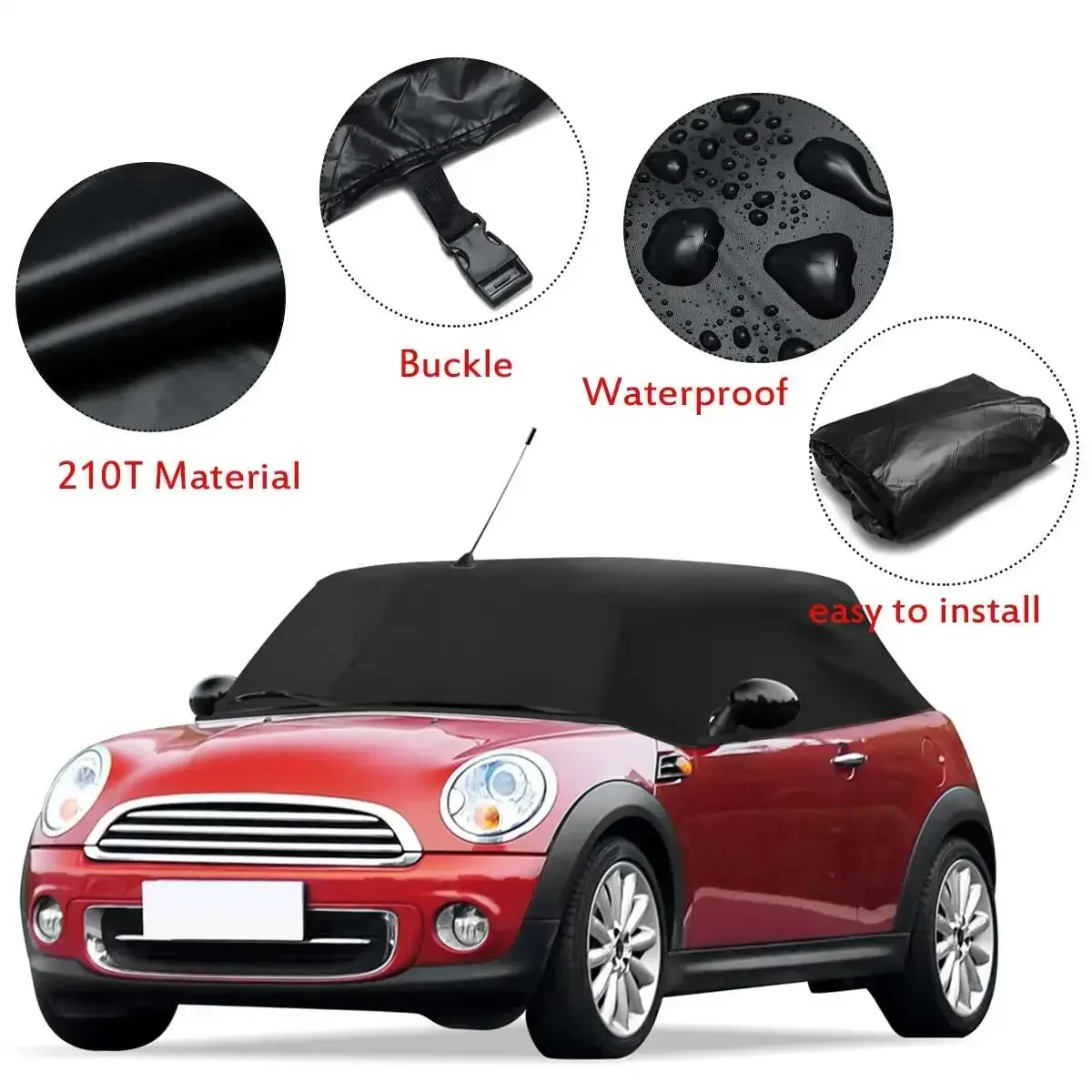

Для BMW Mini R55 R56 R60 R61 F55 F56 2004-on автомобильный чехол 210T Автомобильный полукорпус пыленепроницаемый анти-УФ водонепроницаемый колпачок на крышу